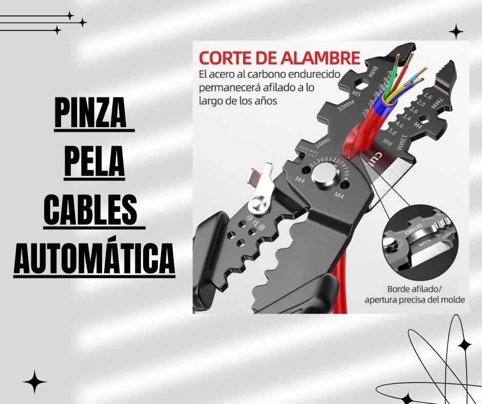 Pinza Pela Cables Automática 25 En 1