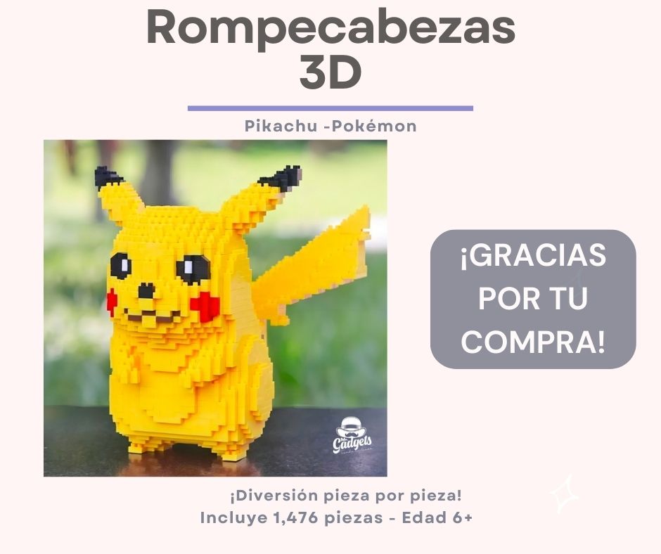 Rompecabezas 3D - Pikachu 1,476 pieza