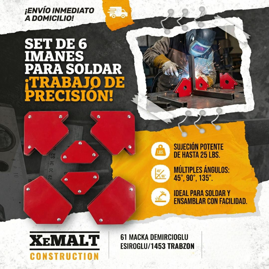 Angulo magnético para soldar