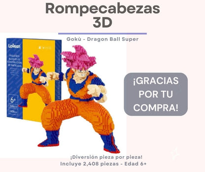 Rompecabezas 3D - Gokú - Dragon Ball Super 2,408 piezas