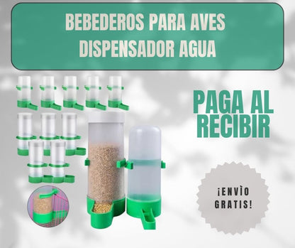 Dispensador/Bebederos Para Aves 10 pzs