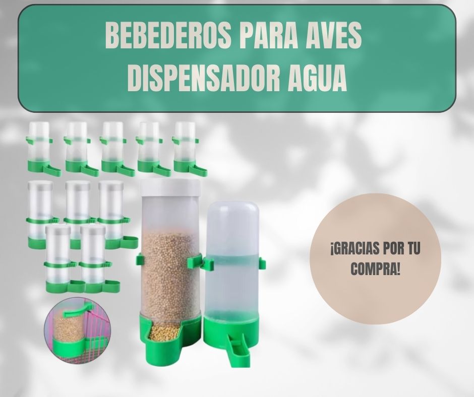 Dispensador/Bebederos Para Aves 10 pzs