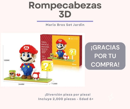 Rompecabezas 3D - Mario Bros Set Jardín 2,000 piezas