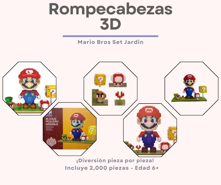 Rompecabezas 3D - Mario Bros Set Jardín 2,000 piezas