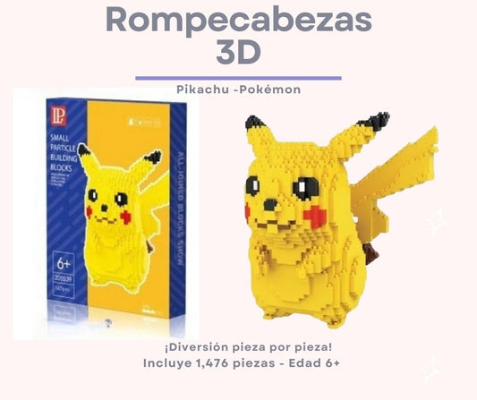 Rompecabezas 3D - Pikachu 1,476 pieza
