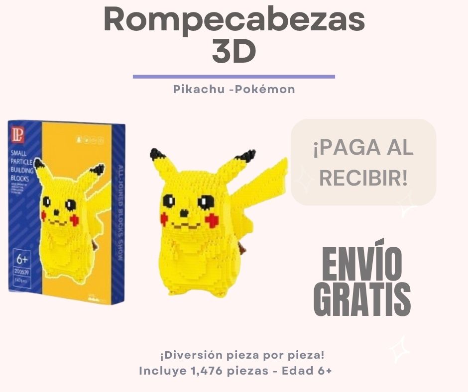 Rompecabezas 3D - Pikachu 1,476 pieza