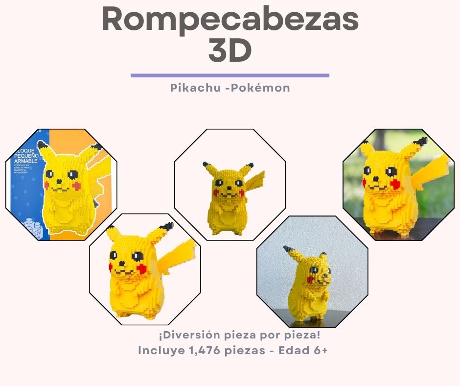 Rompecabezas 3D - Pikachu 1,476 pieza