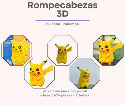 Rompecabezas 3D - Pikachu 1,476 pieza