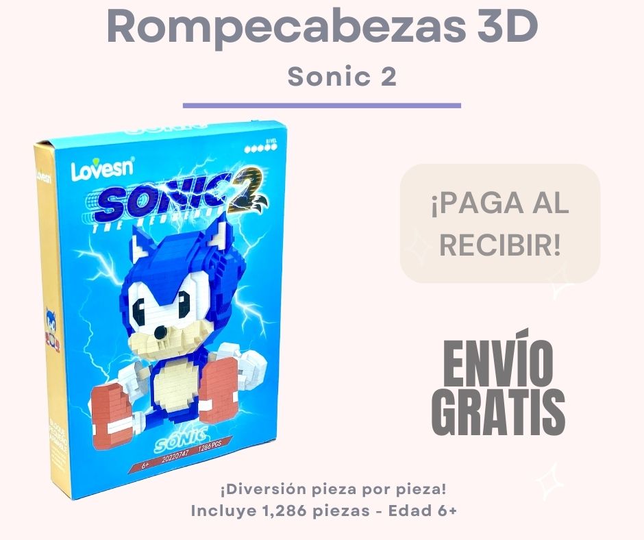 Rompecabezas 3D - Sonic 2 2,186 pieza