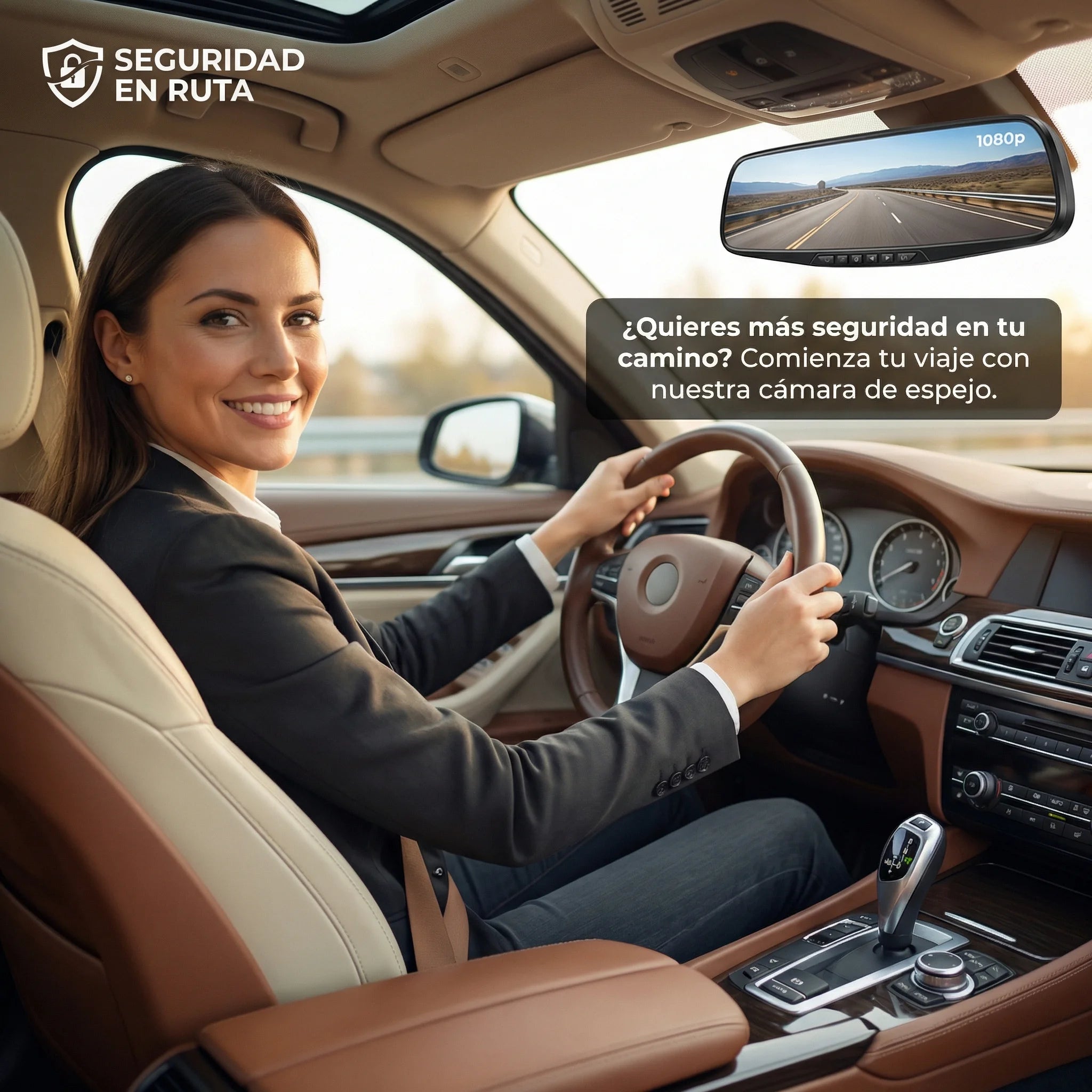 Espejo Retrovisor Con Cámara Frontal Y Trasera